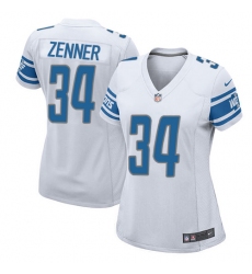 Women's Nike Detroit Lions #34 Zach Zenner Game White NFL Jersey