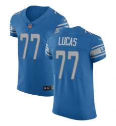 Men's Nike Detroit Lions #77 Cornelius Lucas Light Blue Team Color Vapor Untouchable Elite Player NFL Jersey
