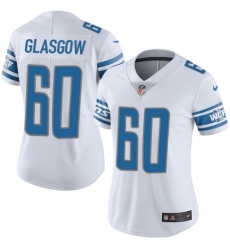 Women's Nike Detroit Lions #60 Graham Glasgow Elite White NFL Jersey