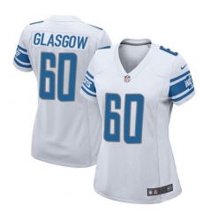 Women's Nike Detroit Lions #60 Graham Glasgow Game White NFL Jersey