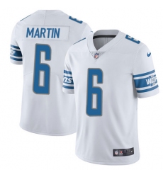 Youth Nike Detroit Lions #6 Sam Martin Elite White NFL Jersey