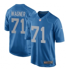 Men's Nike Detroit Lions #71 Ricky Wagner Game Blue Alternate NFL Jersey