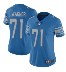 Women's Nike Detroit Lions #71 Ricky Wagner Elite Light Blue Team Color NFL Jersey