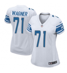 Women's Nike Detroit Lions #71 Ricky Wagner Game White NFL Jersey