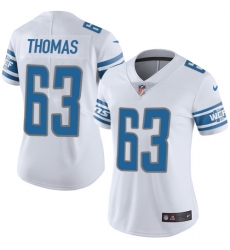 Women's Nike Detroit Lions #63 Brandon Thomas Elite White NFL Jersey