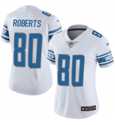 Women's Nike Detroit Lions #80 Michael Roberts Elite White NFL Jersey