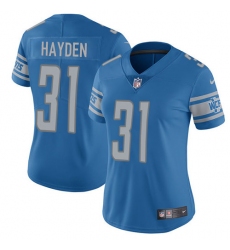 Women's Nike Detroit Lions #31 D.J. Hayden Elite Light Blue Team Color NFL Jersey