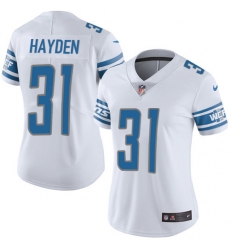 Women's Nike Detroit Lions #31 D.J. Hayden Elite White NFL Jersey