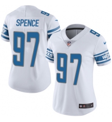 Women's Nike Detroit Lions #97 Akeem Spence Elite White NFL Jersey