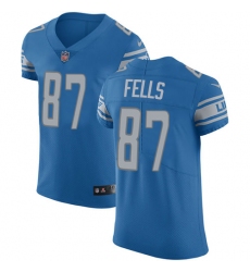 Men's Nike Detroit Lions #87 Darren Fells Light Blue Team Color Vapor Untouchable Elite Player NFL Jersey