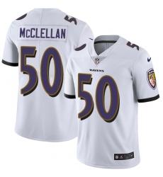 Youth Nike Baltimore Ravens #50 Albert McClellan Elite White NFL Jersey