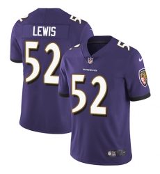 Youth Nike Baltimore Ravens #52 Ray Lewis Elite Purple Team Color NFL Jersey