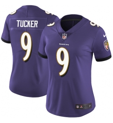 Women's Nike Baltimore Ravens #9 Justin Tucker Purple Team Color Vapor Untouchable Limited Player NFL Jersey Women's Nike Baltimore Ravens #9 Justin Tucker Purple Team Color Vapor Untouchable Limited Player NFL Jersey