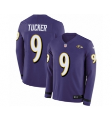 Youth Nike Baltimore Ravens #9 Justin Tucker Limited Purple Therma Long Sleeve NFL Jersey Youth Nike Baltimore Ravens #9 Justin Tucker Limited Purple Therma Long Sleeve NFL Jersey