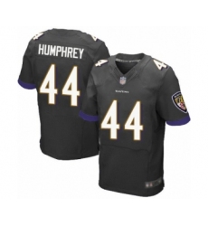 Men's Baltimore Ravens #44 Marlon Humphrey Elite Black Alternate Football Jersey
