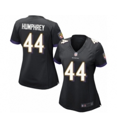 Women's Baltimore Ravens #44 Marlon Humphrey Game Black Alternate Football Jersey