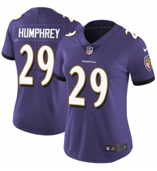 Women's Nike Baltimore Ravens #29 Marlon Humphrey Elite Purple Team Color NFL Jersey