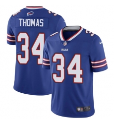 Men's Nike Buffalo Bills #34 Thurman Thomas Royal Blue Team Color Vapor Untouchable Limited Player NFL Jersey