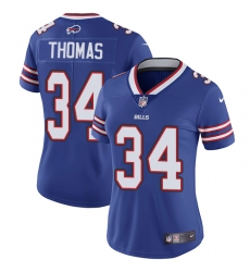Women's Nike Buffalo Bills #34 Thurman Thomas Elite Royal Blue Team Color NFL Jersey