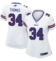 Women's Nike Buffalo Bills #34 Thurman Thomas Game White NFL Jersey