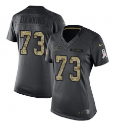 Women's Nike Buffalo Bills #73 Dion Dawkins Limited Black 2016 Salute to Service NFL Jersey