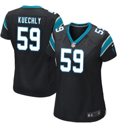 Women's Nike Carolina Panthers #59 Luke Kuechly Game Black Team Color NFL Jersey