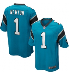 Men's Nike Carolina Panthers #1 Cam Newton Game Blue Alternate NFL Jersey