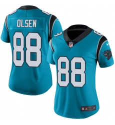 Women's Nike Carolina Panthers #88 Greg Olsen Elite Blue Alternate NFL Jersey
