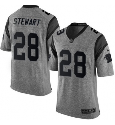 Men's Nike Carolina Panthers #28 Jonathan Stewart Limited Gray Gridiron NFL Jersey