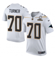 Men's Nike Carolina Panthers #70 Trai Turner Elite White Team Rice 2016 Pro Bowl NFL Jersey