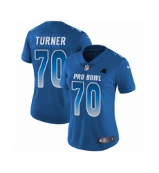 Women's Nike Carolina Panthers #70 Trai Turner Limited Royal Blue NFC 2019 Pro Bowl NFL Jersey