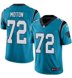 Men's Nike Carolina Panthers #72 Taylor Moton Blue Alternate Vapor Untouchable Limited Player NFL Jersey