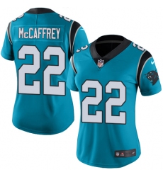 Women's Nike Carolina Panthers #22 Christian McCaffrey Elite Blue Alternate NFL Jersey
