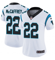 Women's Nike Carolina Panthers #22 Christian McCaffrey Elite White NFL Jersey