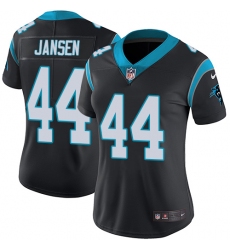 Women's Nike Carolina Panthers #44 J.J. Jansen Elite Black Team Color NFL Jersey