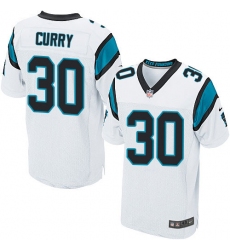 Men's Nike Carolina Panthers #30 Stephen Curry Elite White NFL Jersey