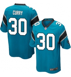 Men's Nike Carolina Panthers #30 Stephen Curry Game Blue Alternate NFL Jersey