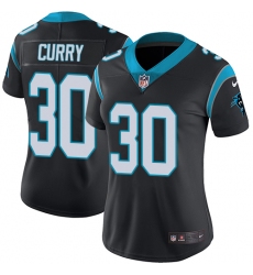 Women's Nike Carolina Panthers #30 Stephen Curry Elite Black Team Color NFL Jersey