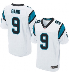 Men's Nike Carolina Panthers #9 Graham Gano Elite White NFL Jersey