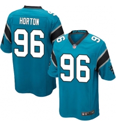 Men's Nike Carolina Panthers #96 Wes Horton Game Blue Alternate NFL Jersey