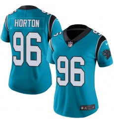 Women's Nike Carolina Panthers #96 Wes Horton Elite Blue Alternate NFL Jersey