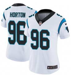 Women's Nike Carolina Panthers #96 Wes Horton Elite White NFL Jersey