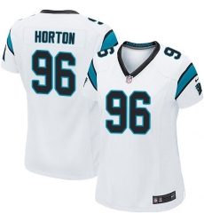 Women's Nike Carolina Panthers #96 Wes Horton Game White NFL Jersey