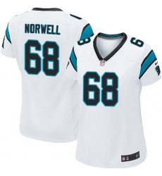 Women's Nike Carolina Panthers #68 Andrew Norwell Game White NFL Jersey