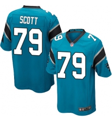 Men's Nike Carolina Panthers #79 Chris Scott Game Blue Alternate NFL Jersey