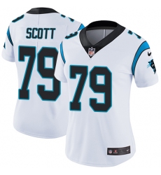 Women's Nike Carolina Panthers #79 Chris Scott Elite White NFL Jersey