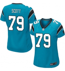 Women's Nike Carolina Panthers #79 Chris Scott Game Blue Alternate NFL Jersey