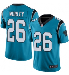 Men's Nike Carolina Panthers #26 Daryl Worley Blue Alternate Vapor Untouchable Limited Player NFL Jersey
