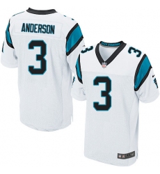 Men's Nike Carolina Panthers #3 Derek Anderson Elite White NFL Jersey