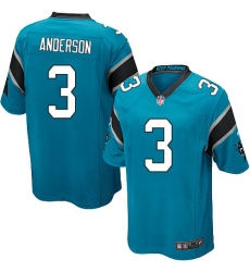 Men's Nike Carolina Panthers #3 Derek Anderson Game Blue Alternate NFL Jersey